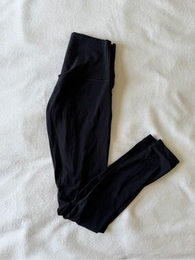 lululemon Black Athletic Leggings with Tag Detail